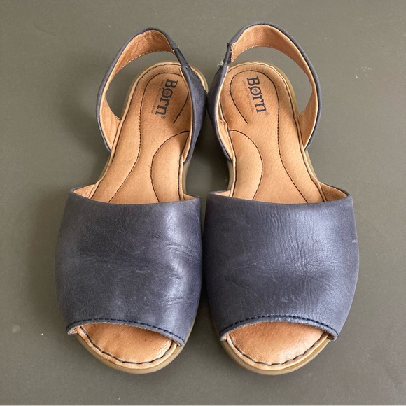 Born blue leather sandals - Picture 1 of 4